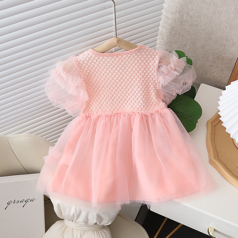 [352378] - Baju Mini Dress Gaun Fashion Anak Perempuan - Motif Transparent Crease