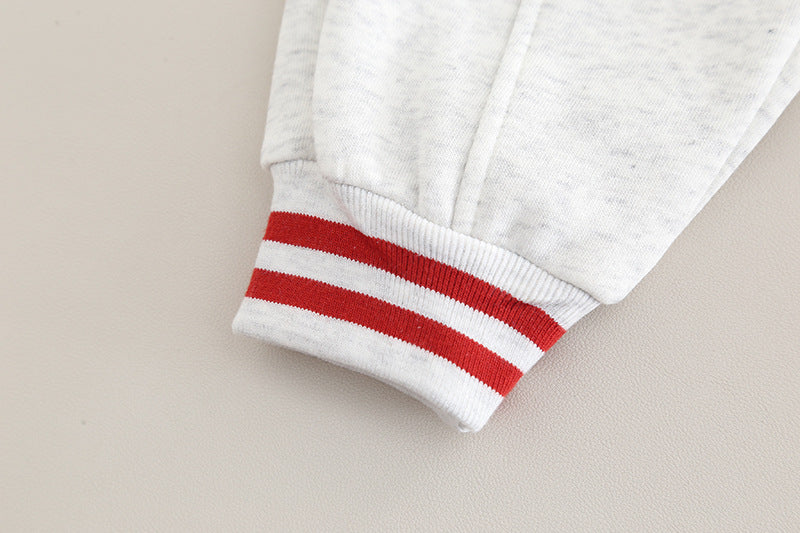 [345496] - One Set 2in1 Baju Setelan Sporty Atasan Jaket Zipper Lengan Panjang Bawahan Celana Panjang Fashionable Handsome Anak Cowok Laki-Laki - Motif Color Stripe Collar - BABYHOKI STORE - BABYHOKI STORE