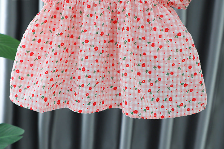 [340359] - Baju Setelan Blouse Celana Pendek Fashion Anak Perempuan - Motif Little Roses