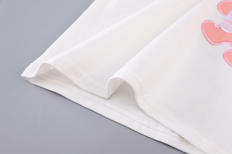 [368570] - One Set 2in1 Baju Setelan Atasan Kaos Lengan Pendek Bawahan Celana Pendek Fashionable Summer Outfit Anak Perempuan Cewek - Motif Animal Dino - BABYHOKI STORE