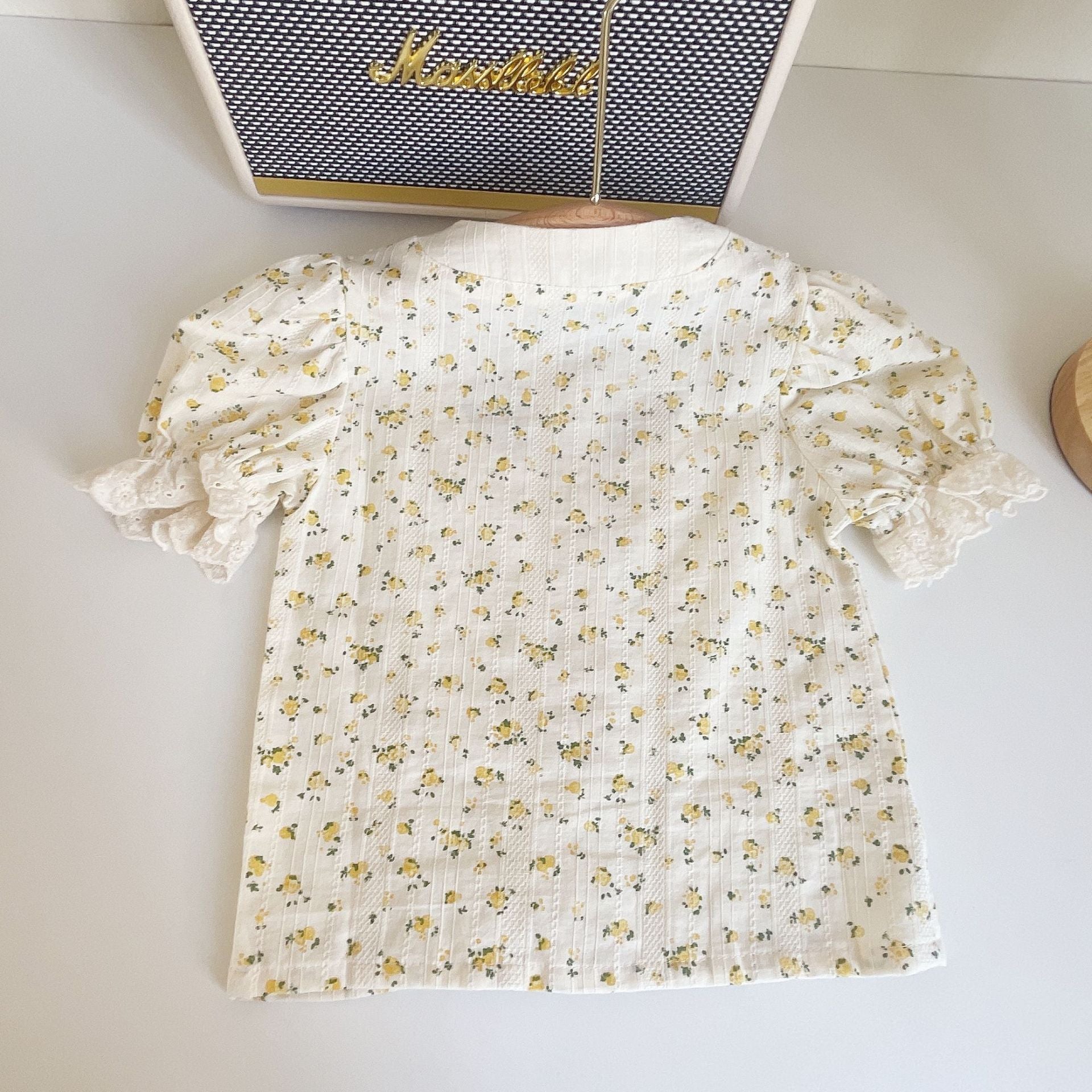 BABYHOKI STORE Usia 7 8 9 10 Tahun Baju Anak Tanggung Cewek [363630] - Setelan Blouse Kancing Celana Jeans Bordir Anak Perempuan - Motif Flower