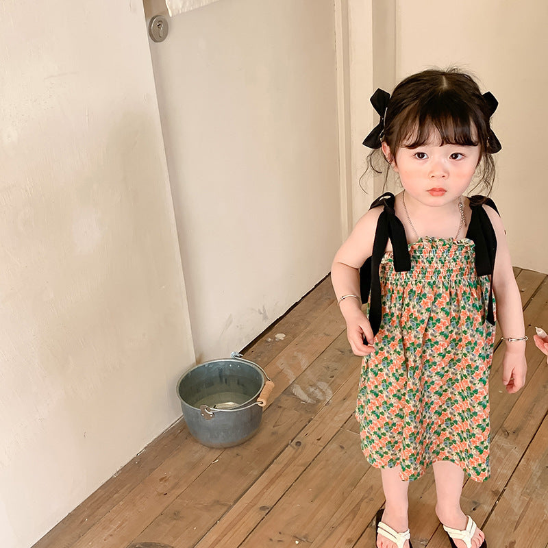 [507S197] - Dress Kutung Fashion Anak Perempuan - Motif Flower Petal