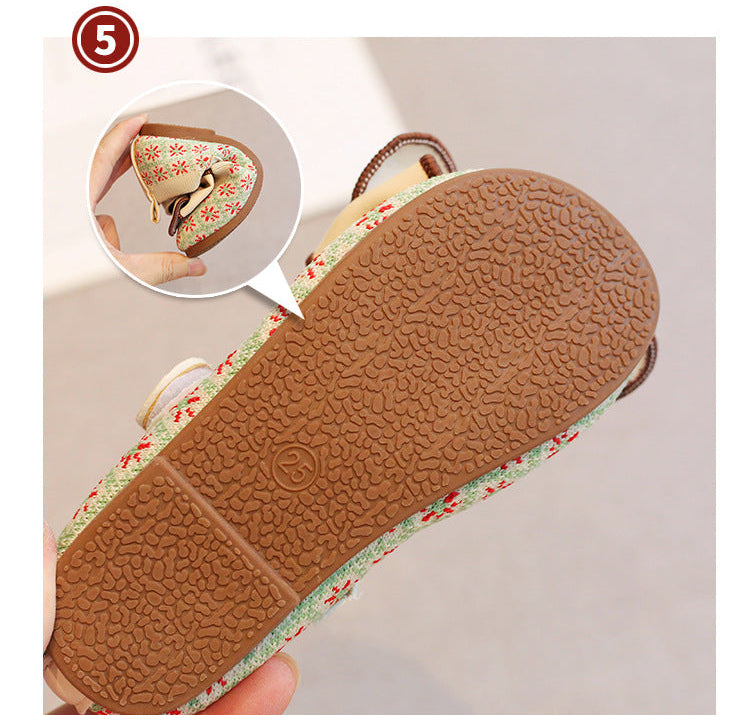 [381283 Size 21-30] - Sepatu Flat Slip On Shoes Korean Version Anak Perempuan Cewek - Motif Cute Style Bow - BABYHOKI STORE