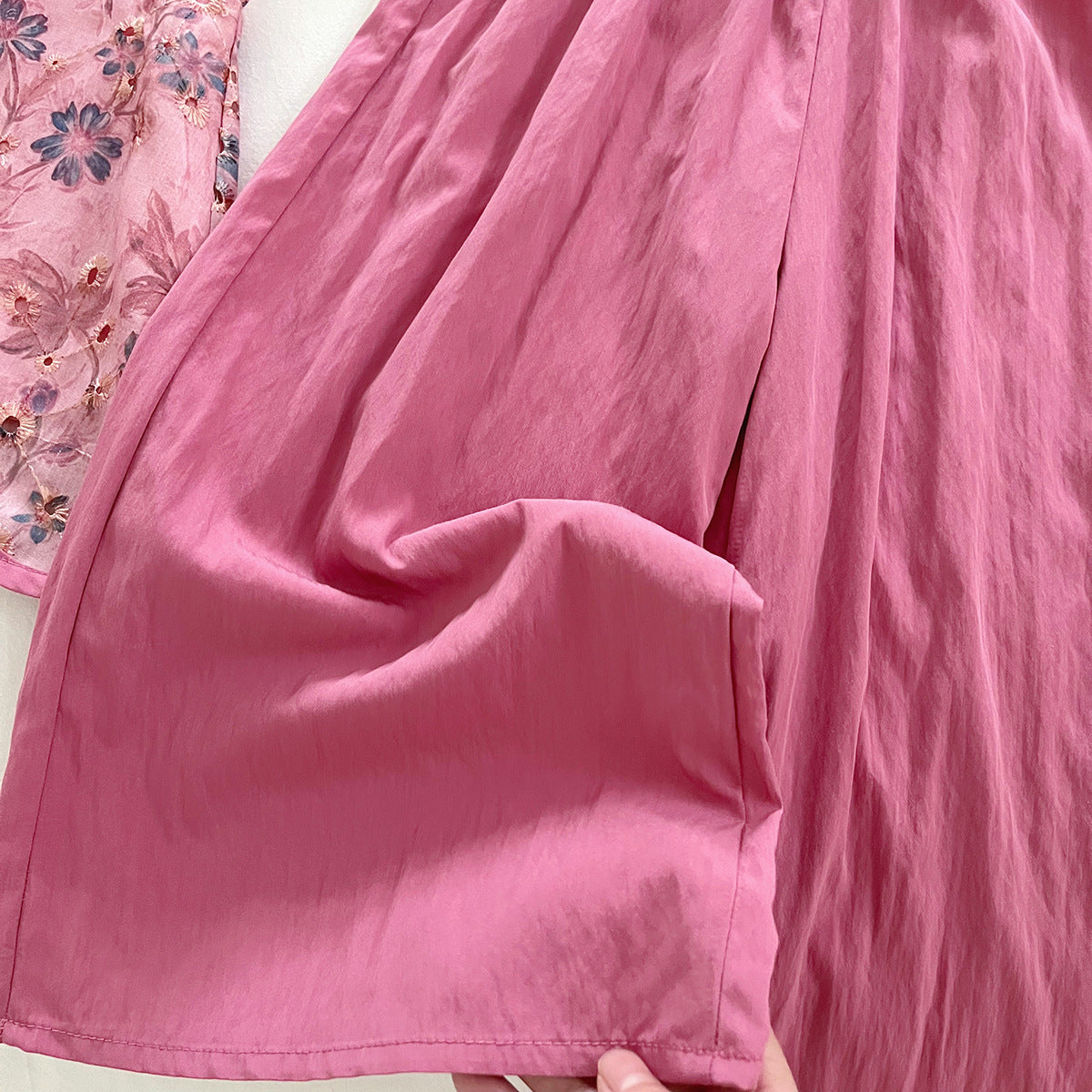 [963196] - One Set 2in1 Baju Setelan Cheongsam Shanghai Imlek Atasan Lengan Kutung Bawahan Celana Panjang Chinese Fashion Anak Perempuan Cewek - Motif Basic Color Pink - BABYHOKI STORE