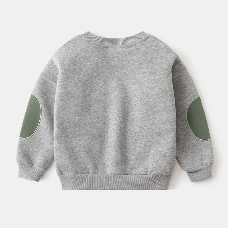 [383199] - Atasan Sweater Lengan Panjang Anak Laki-Laki - Motif Side Round