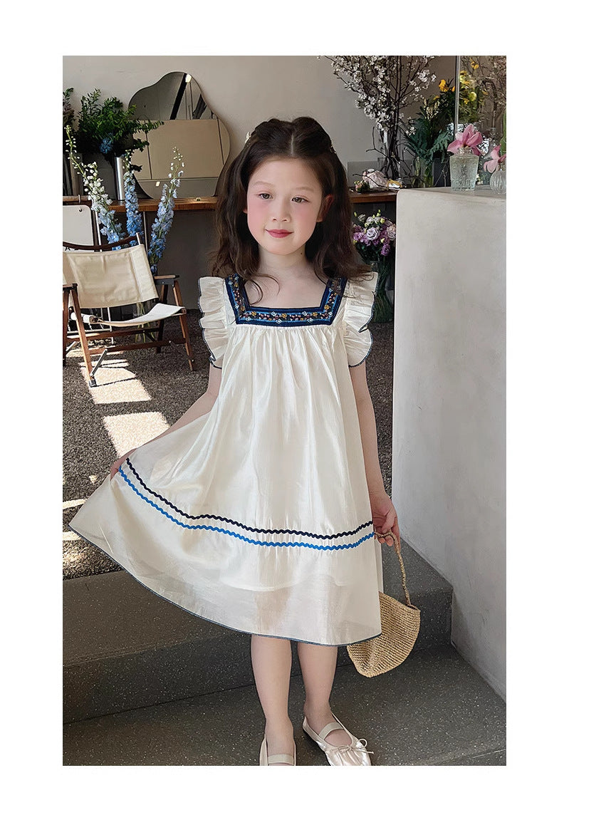 [5071117] - Baju Dress Gaun Retro Lengan Kutung Fashion Trendi Anak Perempuan Cewek - Motif Retro Ethnic Pattern - BABYHOKI STORE