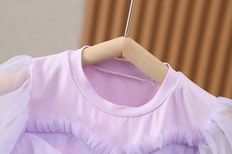 [352374] - Baju Mini Dress Gaun Pesta Fashion Anak Perempuan - Motif Transparent Angel