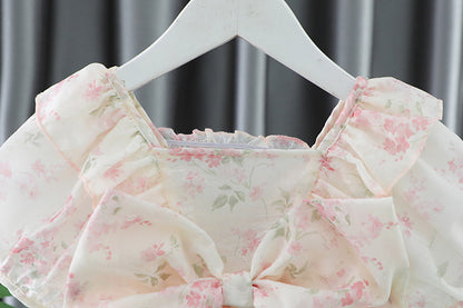 [340461] - Baju Dress Lengan Pendek Fashion Anak Perempuan - Motif Flower Breeze