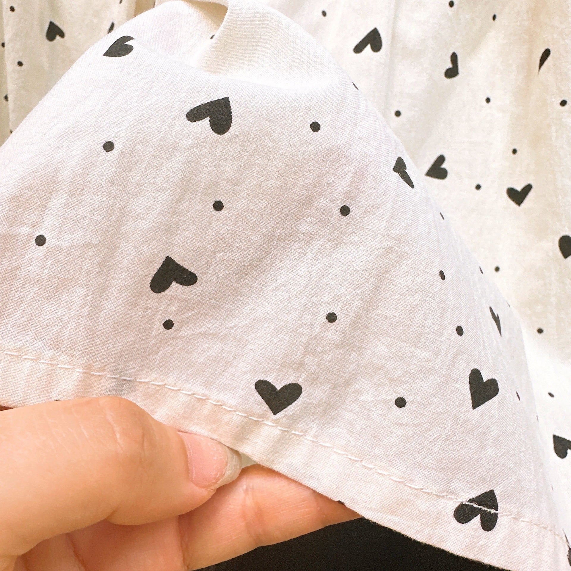 [363828] - Setelan Baju Blouse Lengan Panjang Celana Panjang Fashion Anak Perempuan - Motif Little Heart
