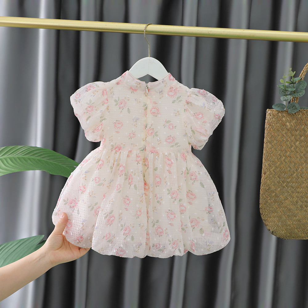[340396] - Baju Mini Dress Fashion Sanghai Anak Perempuan - Motif Cute Flower