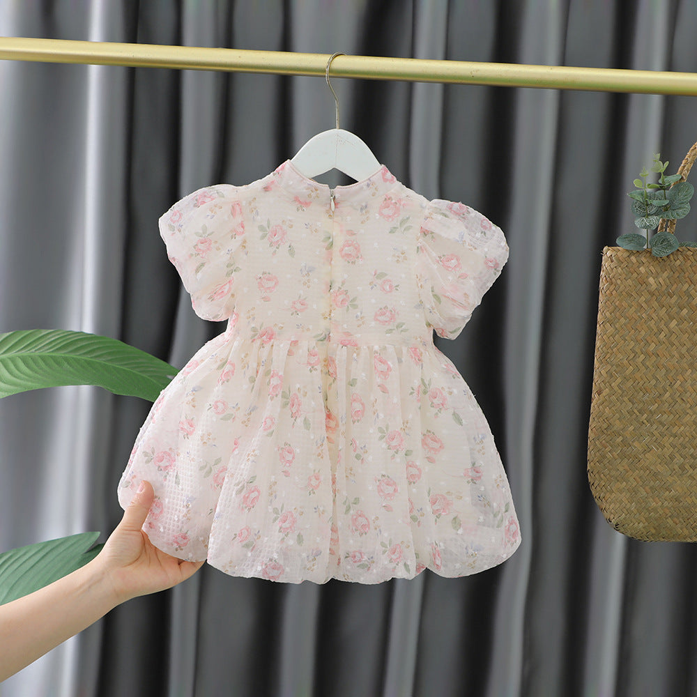 [340396] - Baju Mini Dress Import Fashion Sanghai Anak Perempuan - Motif Cute Flower