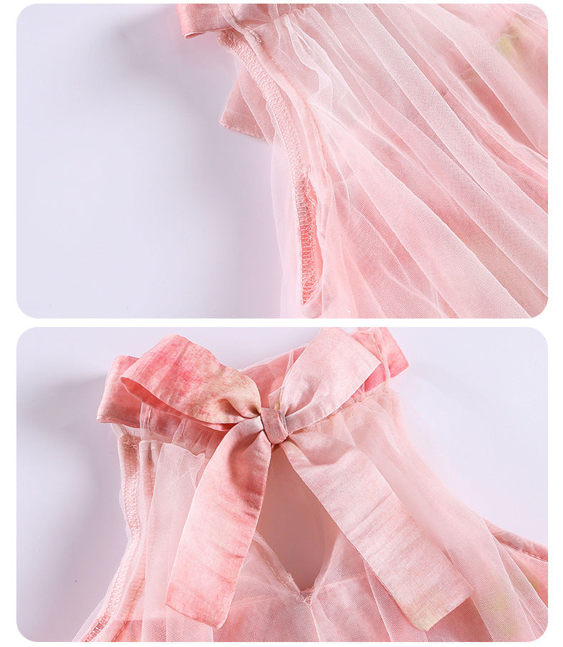 [963204] - Baju Gaun Dress Summer Lengan Kutung Korean Style Anak Perempuan Cewek - Motif Color Abstract - BABYHOKI STORE - BABYHOKI STORE