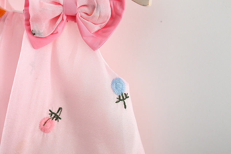 [340404] - Baju Mini Dress Lengan Kutung Fashion Anak Perempuan - Motif Soft Flower