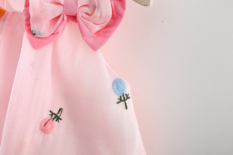 [340404] - Baju Mini Dress Lengan Kutung Fashion Import Anak Perempuan - Motif Soft Flower
