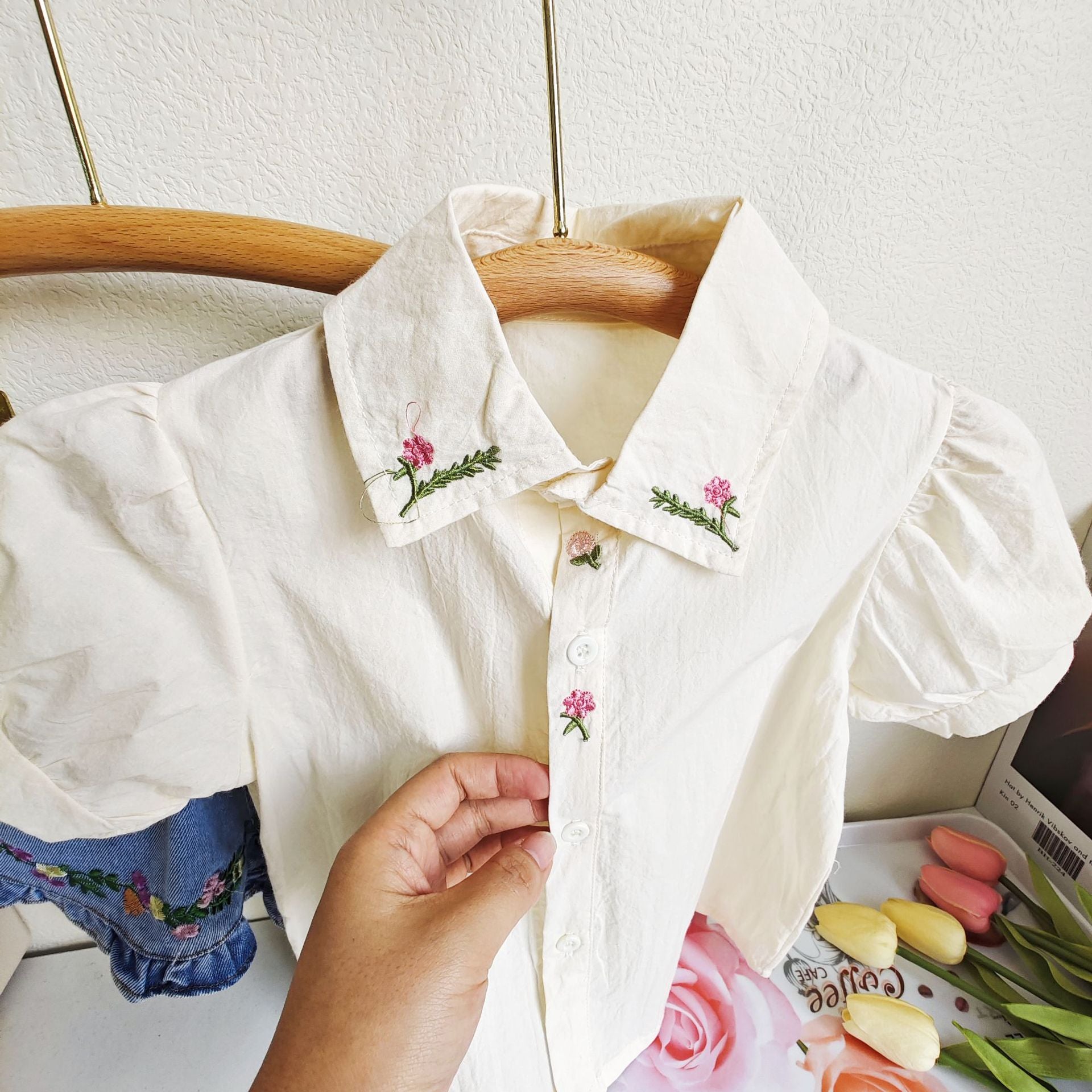BABYHOKI STORE Usia 7 8 9 10 Tahun Baju Anak Tanggung Cewek [363651] - Setelan Atasan Lengan Pendek Celana Pendek Anak Perempuan - Motif Pretty Flower