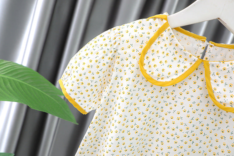[340385] - Baju Setelan Blouse Celana Pendek Fashion import Anak Perempuan - Motif Mini Flower