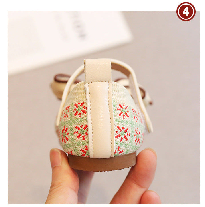 [381283 Size 21-30] - Sepatu Flat Slip On Shoes Korean Version Anak Perempuan Cewek - Motif Cute Style Bow - BABYHOKI STORE