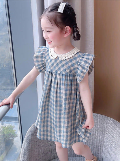 [363641] - Baju Dress Lengan Kutung Fashion Anak Perempuan - Motif Cryptic Box