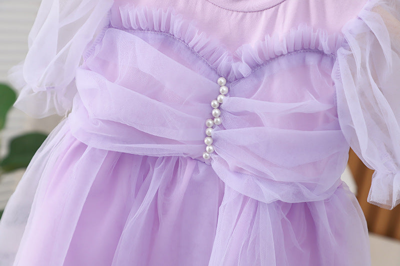 [352374] - Baju Mini Dress Gaun Pesta Fashion Anak Perempuan - Motif Transparent Angel