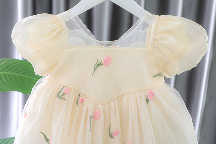 [340362] - Baju Mini Dress 3D Fashion Import Anak Perempuan - Motif Butterfly Flower
