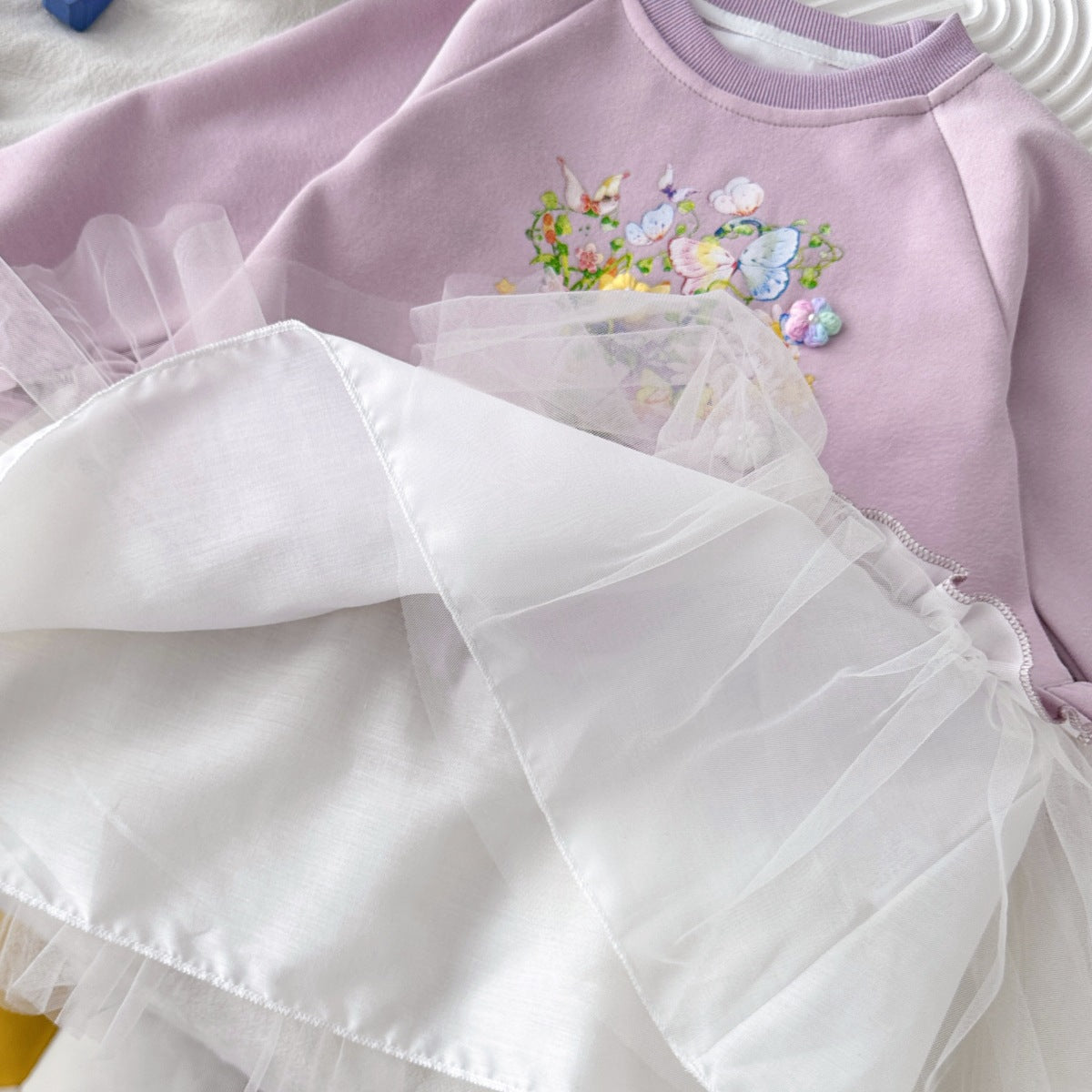 [963109] - Baju Gaun Dress Atasan Lengan Panjang Fashionable Anak Perempuan Cewek - Motif Flower - BABYHOKI STORE