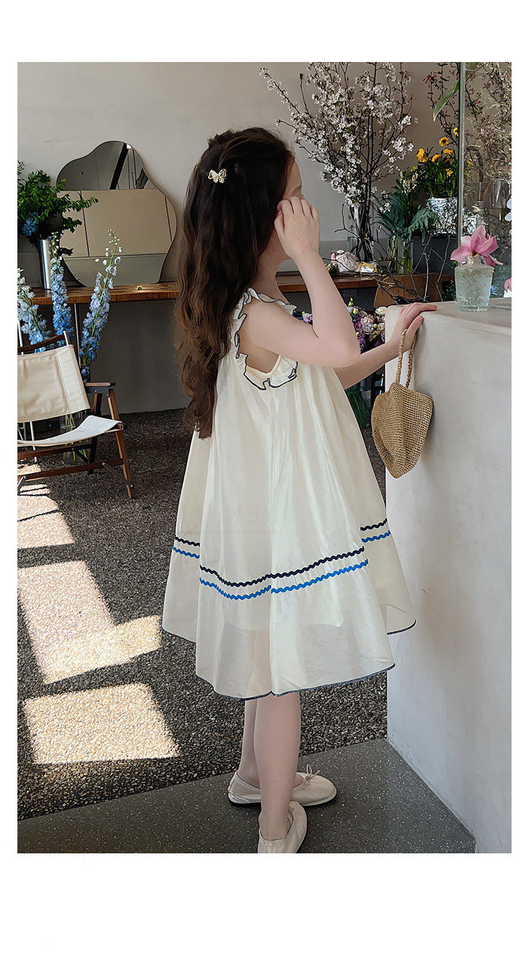 [5071117] - Baju Dress Gaun Retro Lengan Kutung Fashion Trendi Anak Perempuan Cewek - Motif Retro Ethnic Pattern - BABYHOKI STORE