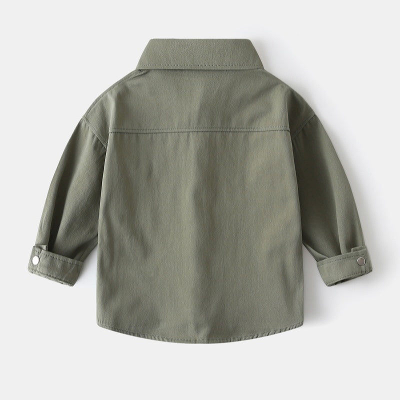 [383221] - Baju Atasan Kemeja Lengan Panjang Anak Laki-Laki Cowok - Motif Regular Letters - BABYHOKI STORE