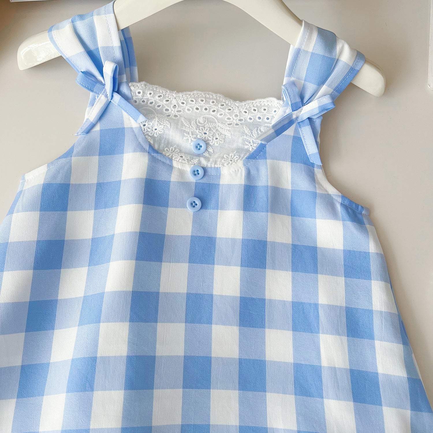 [963254] - Baju Gaun Dress Summer Korean Styel Lengan Kutung Anak Perempuan Cewek - Motif Color Plaid - BABYHOKI STORE