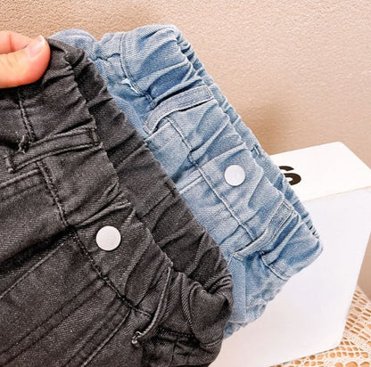 [508232] - Bawahan Celana Jeans Hotpants Fashion Import Anak Perempuan - Motif Side Strap