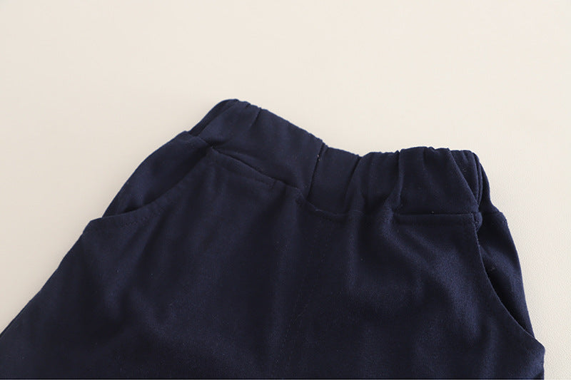 [345504] - One Set 2in1 Baju Setelan Summer Outfit Atasan Koas Polo Lengan Pendek Bawahan Celana Pendek Sporty Anak Cowok Laki-Laki - Motif Color Stripe - BABYHOKI STORE