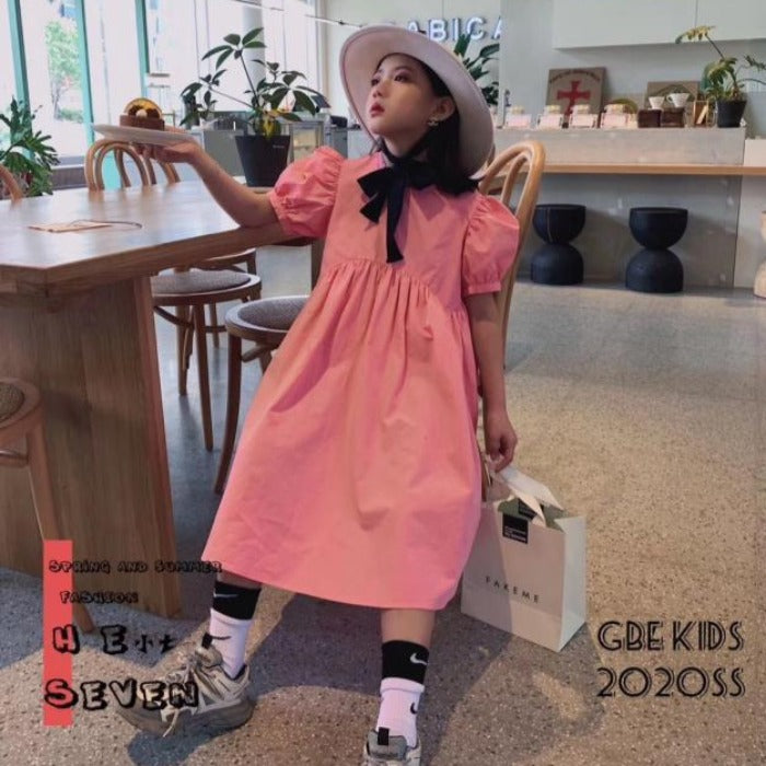 CLEARANCE SALE [Dress Lengan Pendek] 3 Tahun BB 10-14Kg Gaun Anak Cewek Perempuan