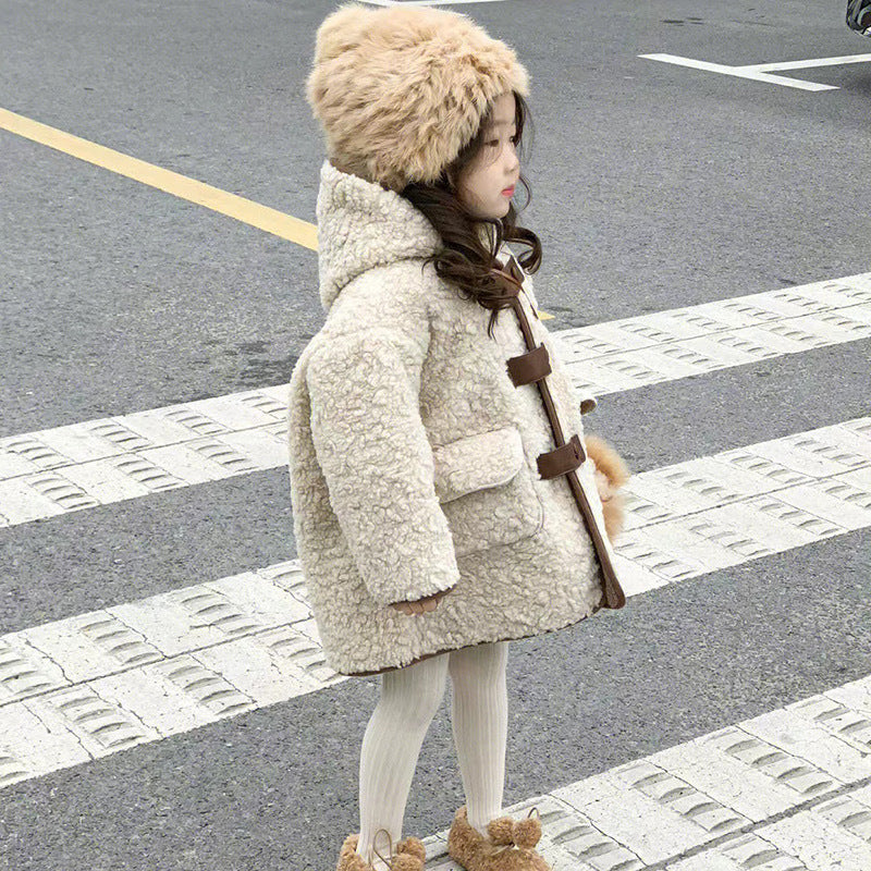 [5071041] - Baju Jaket Winter Lengan Panjang Fashion Anak Perempuan - Motif Thick Fur