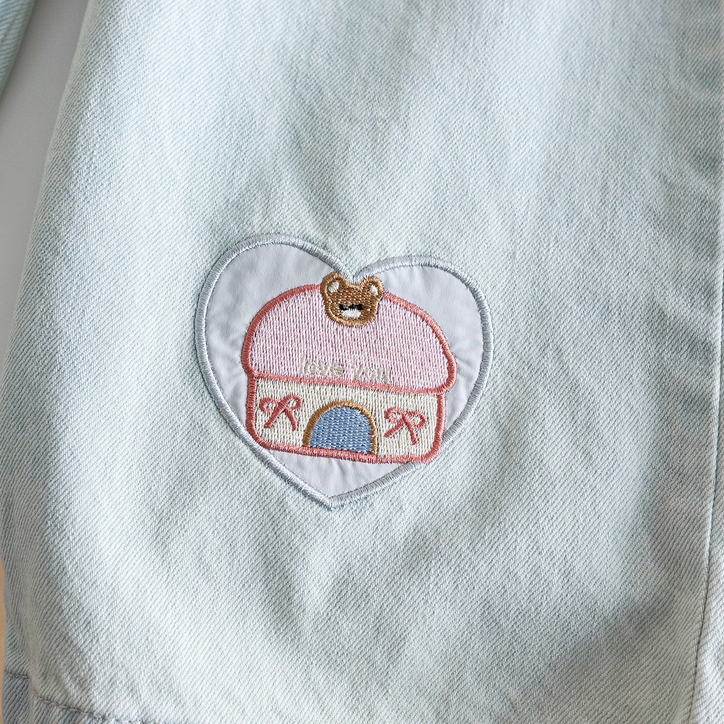 [363943] - One Set 2in1 Baju Setelan Atasan Kaos Lengan Panjang Bawahan Celana Panjang Jeans Kulot Fashion Korean Style Anak Cewek Perempuan - Motif Lovely Smile - BABYHOKI STORE