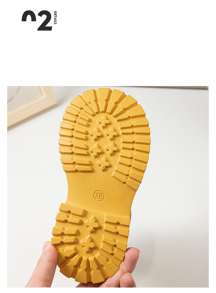 [381269 Size 26-36] - Sepatu Short Boots Shoes Anak Perempuan Cewek - Motif Soft Color Solid - BABYHOKI STORE