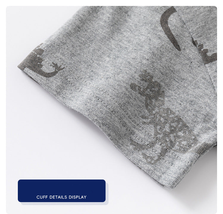 [5131129] - Baju Atasan Kerah Polo Lengan Pendek Fashion Anak Laki Laki Cowok - Motif White All Dino - BABYHOKI STORE