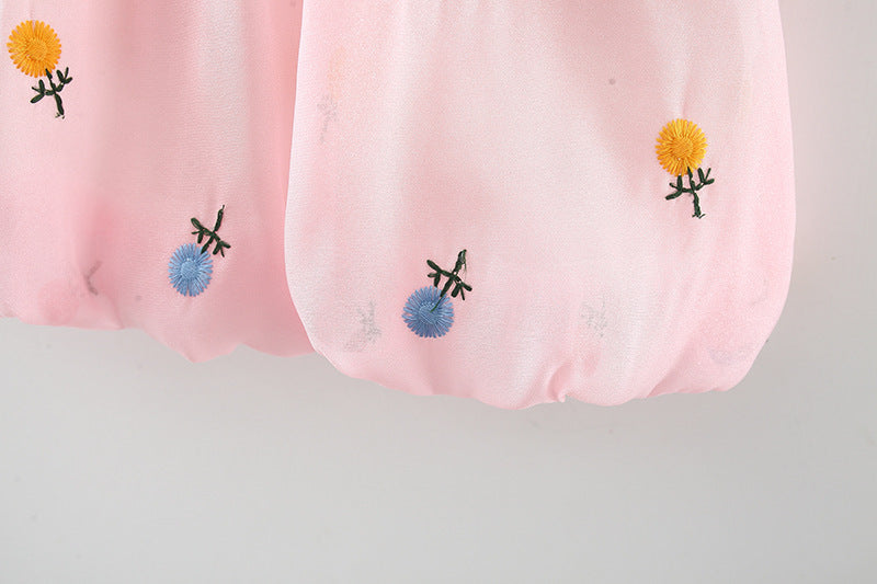 [340404] - Baju Mini Dress Lengan Kutung Fashion Anak Perempuan - Motif Soft Flower