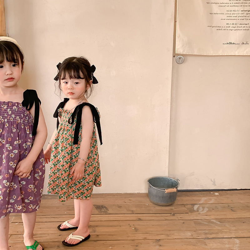 [507S197] - Dress Kutung Fashion Anak Perempuan - Motif Flower Petal