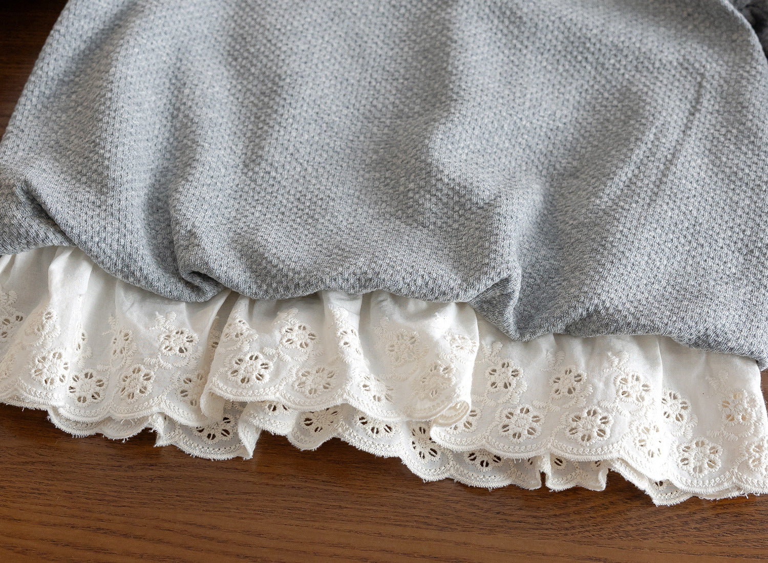 [907104] - One Set 2in1 Baju Setelan Outerwear Atasan Sweater Lengan Panjang Bawahan Celana Panjang Korean Style Fashion Anak Perempuan Cewek - Motif Cute Lace - BABYHOKI STORE - BABYHOKI STORE