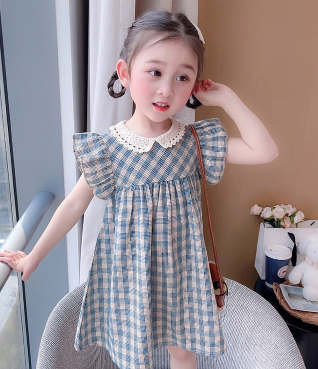 [363641] - Baju Dress Lengan Kutung Fashion Anak Perempuan - Motif Cryptic Box