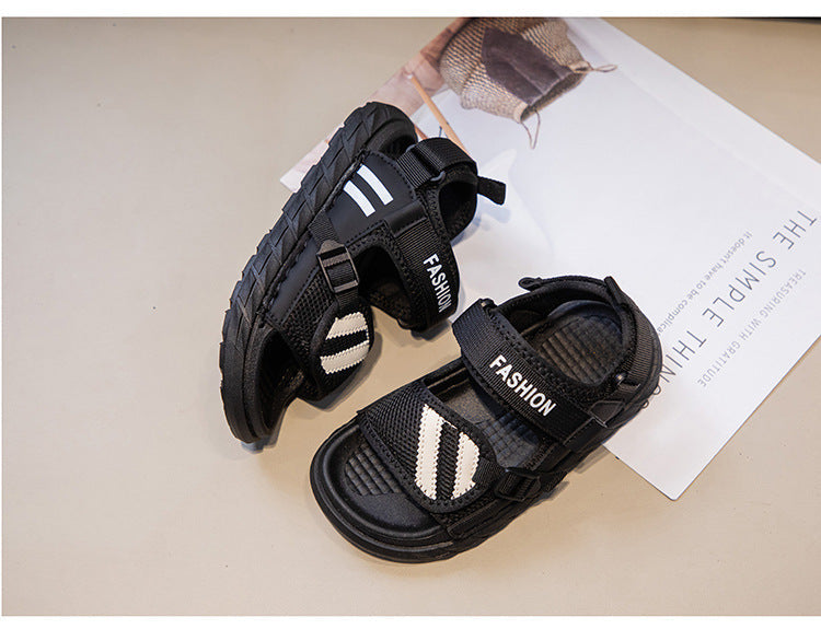 [381285 Size 26-36] - Sepatu Sandal Sporty Shoes Trendi Fashion Anak Cowok & Cewek - Motif Color Stripe - BABYHOKI STORE