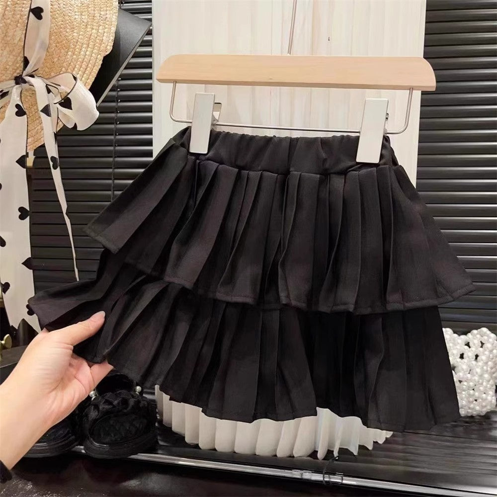[963263] - One Set 2in1 Baju Setelan Atasan Kaos Lengan Kutung Bawahan Celana Rok Pendek Korean Style Anak Perempuan Cewek - Motif Big Bow - BABYHOKI STORE