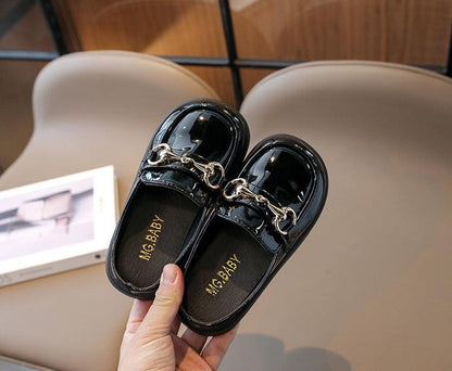 [381237 Size 26-36] - Sepatu Sandal Flat Slip On Anak Perempuan - Motif Chain Casual