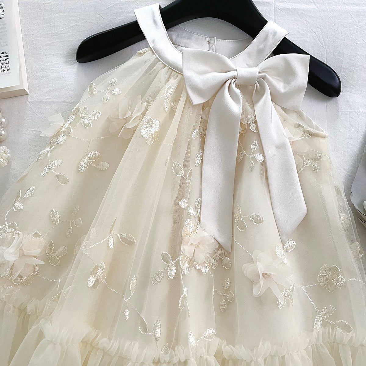 [963241] - Baju Gaun Dress Princess Lengan Kutung Korean Style Anak Perempuan Cewek - Motif Flower - BABYHOKI STORE