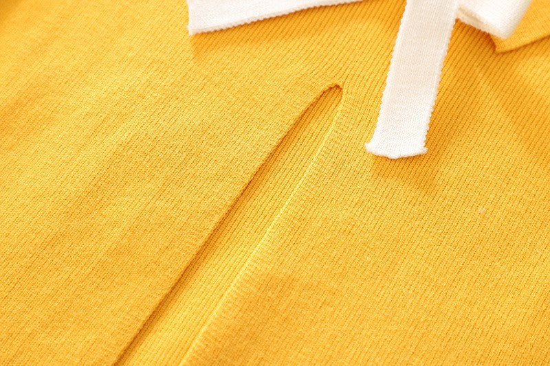 [363687] - Baju Setelan Dress Lengan Panjang Fashion Anak Perempuan - Motif Plain Ribbon