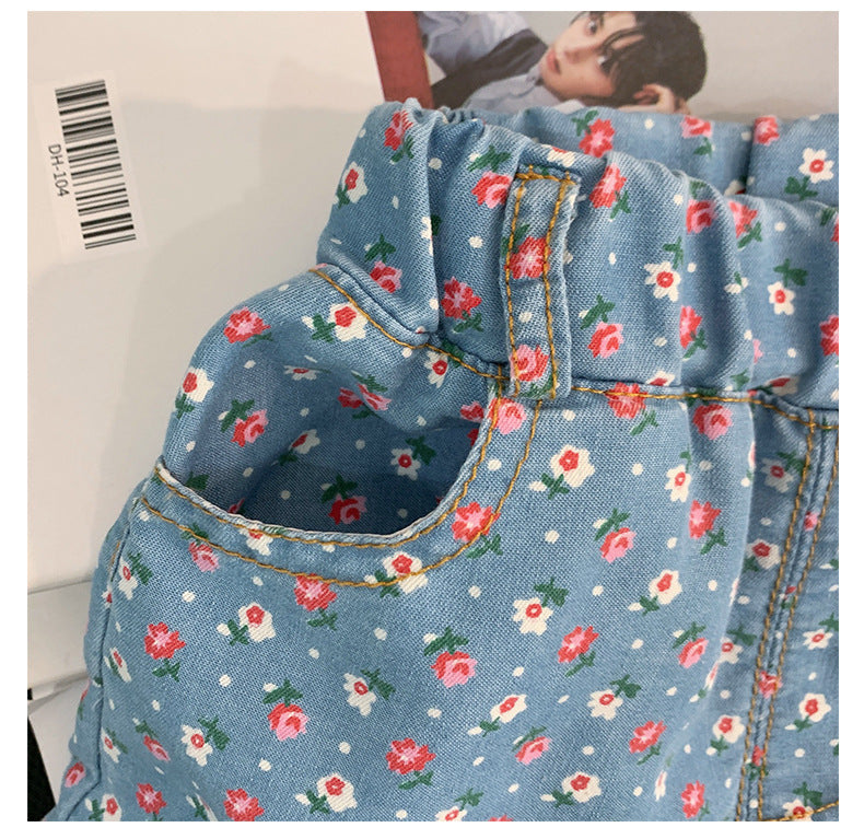 BABYHOKI STORE Usia 7 8 9 10 Tahun Baju Anak Tanggung Cewek [363681] - Baju Setelan Blouse Kutung Celana Pendek Fashion Anak Perempuan - Motif Color Flowers