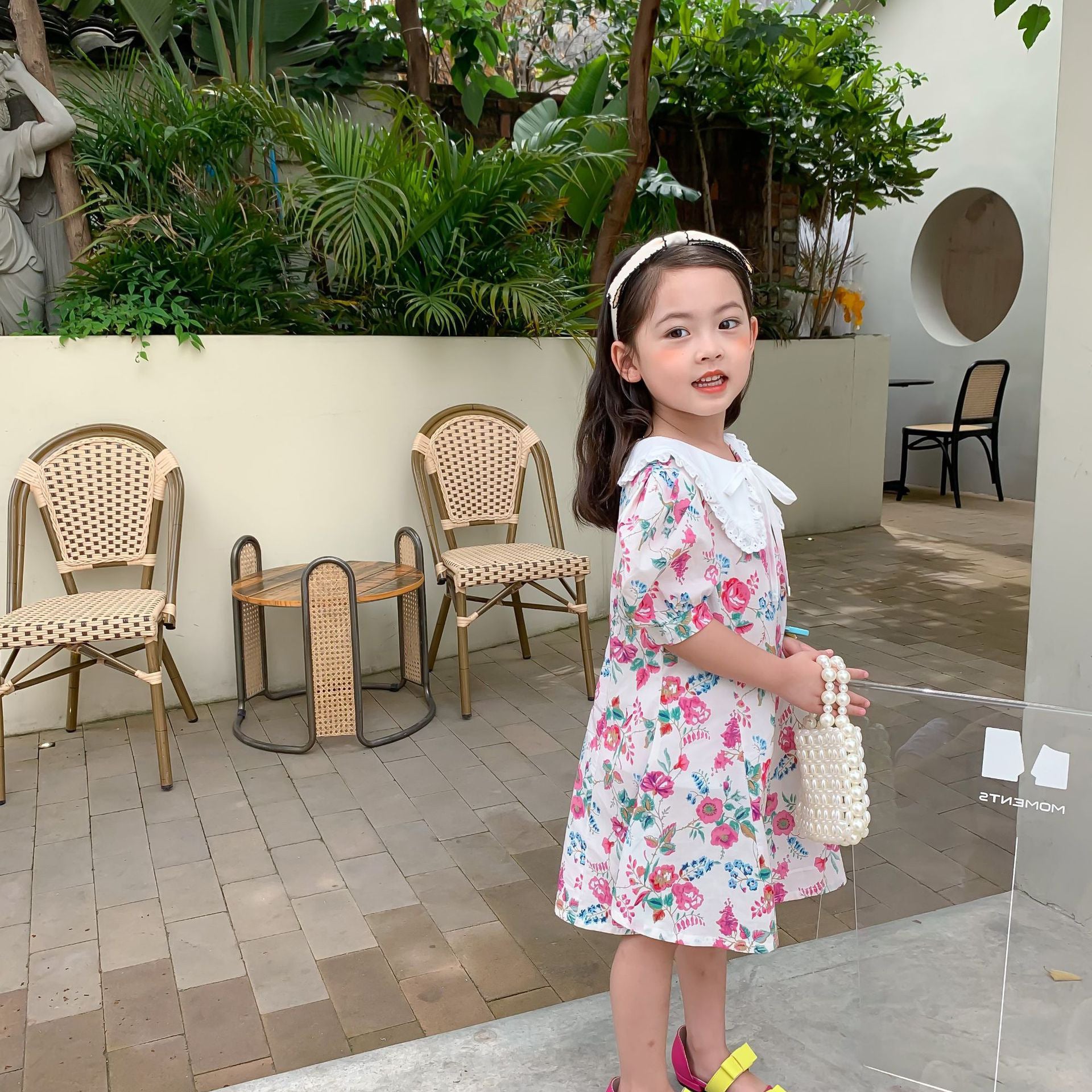 [507S178] - Baju Dress Lengan Pendek Fashion Anak Perempuan - Flower Lace