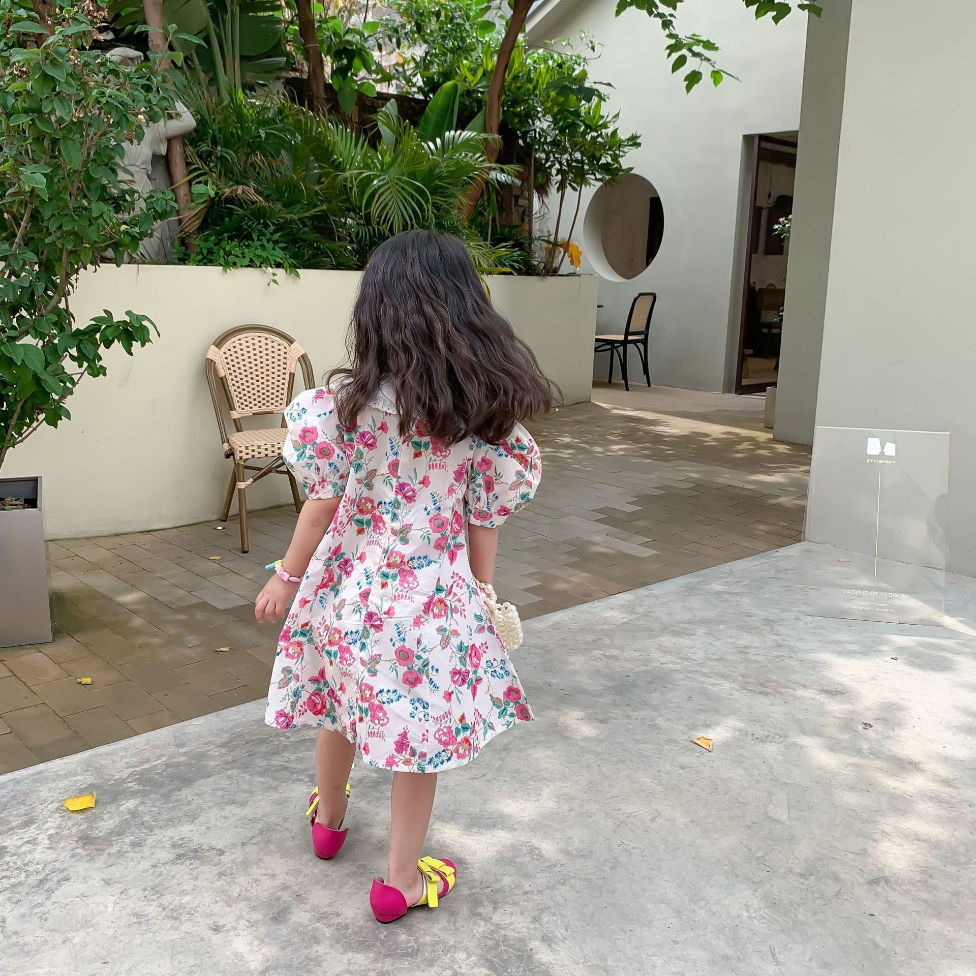 [507S178] - Baju Dress Lengan Pendek Fashion Anak Perempuan - Flower Lace