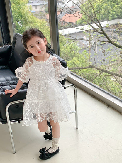 [507S164] - Setelan Dress 2 in 1 Fashion Anak Perempuan - Motif Clear Snow