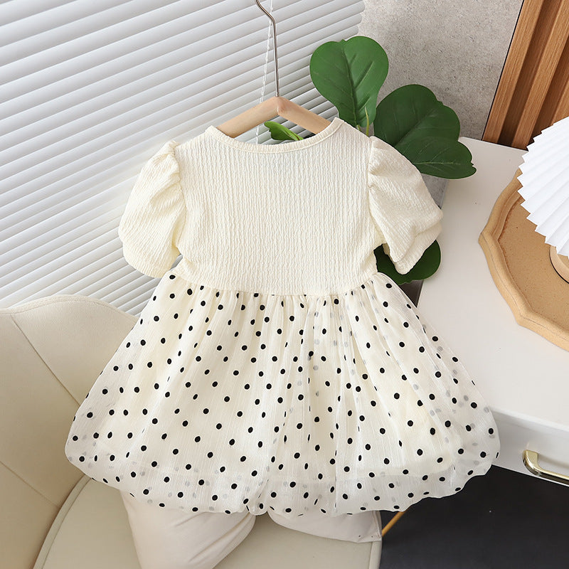 [352390] - Baju Mini Dress Fashion Anak Perempuan - Motif Bottom Point