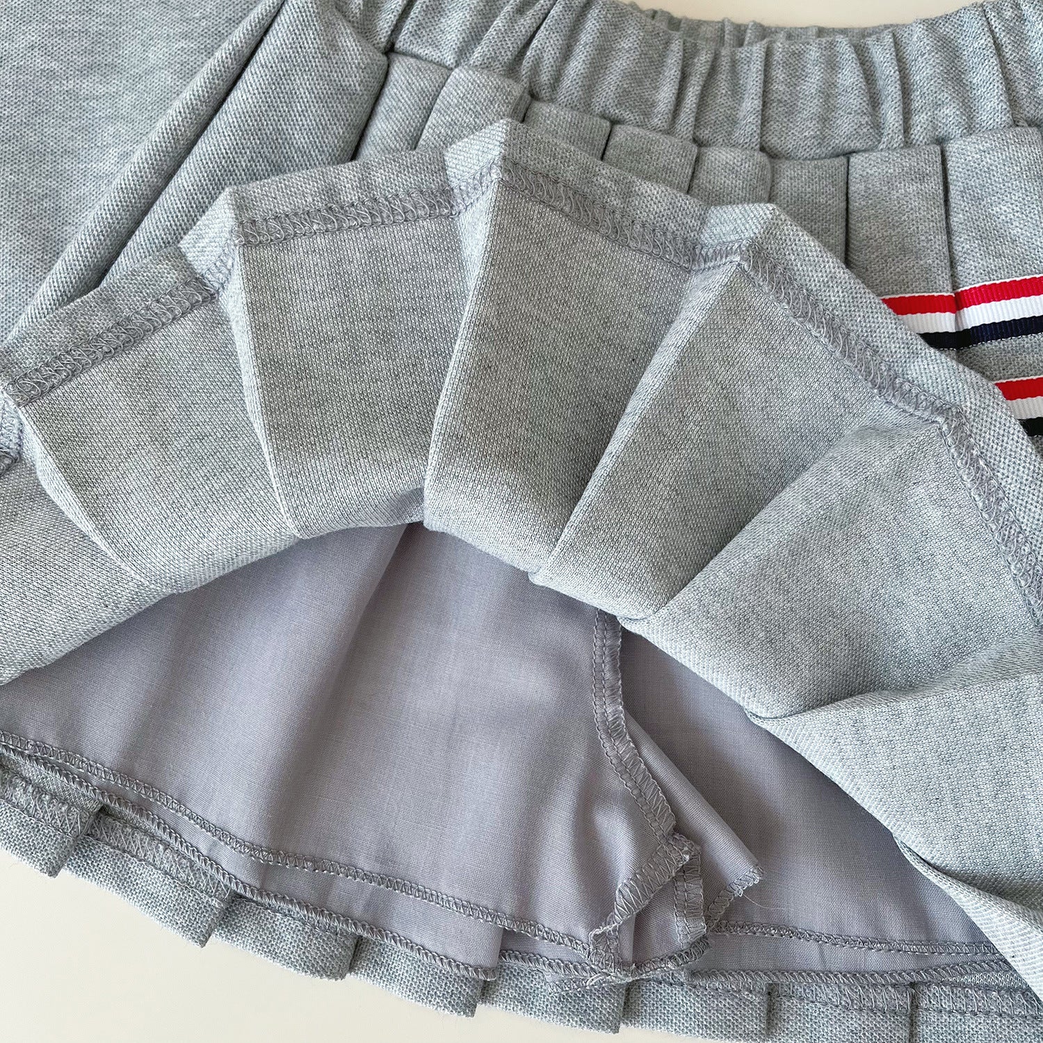 [963262] - One Set 2in1 Baju Setelan Atasan Kerah Lengan Kutung Bawahan Celana Rok Pendek Sporty Korean Style Anak Perempuan Cewek - Motif Striped Color - BABYHOKI STORE